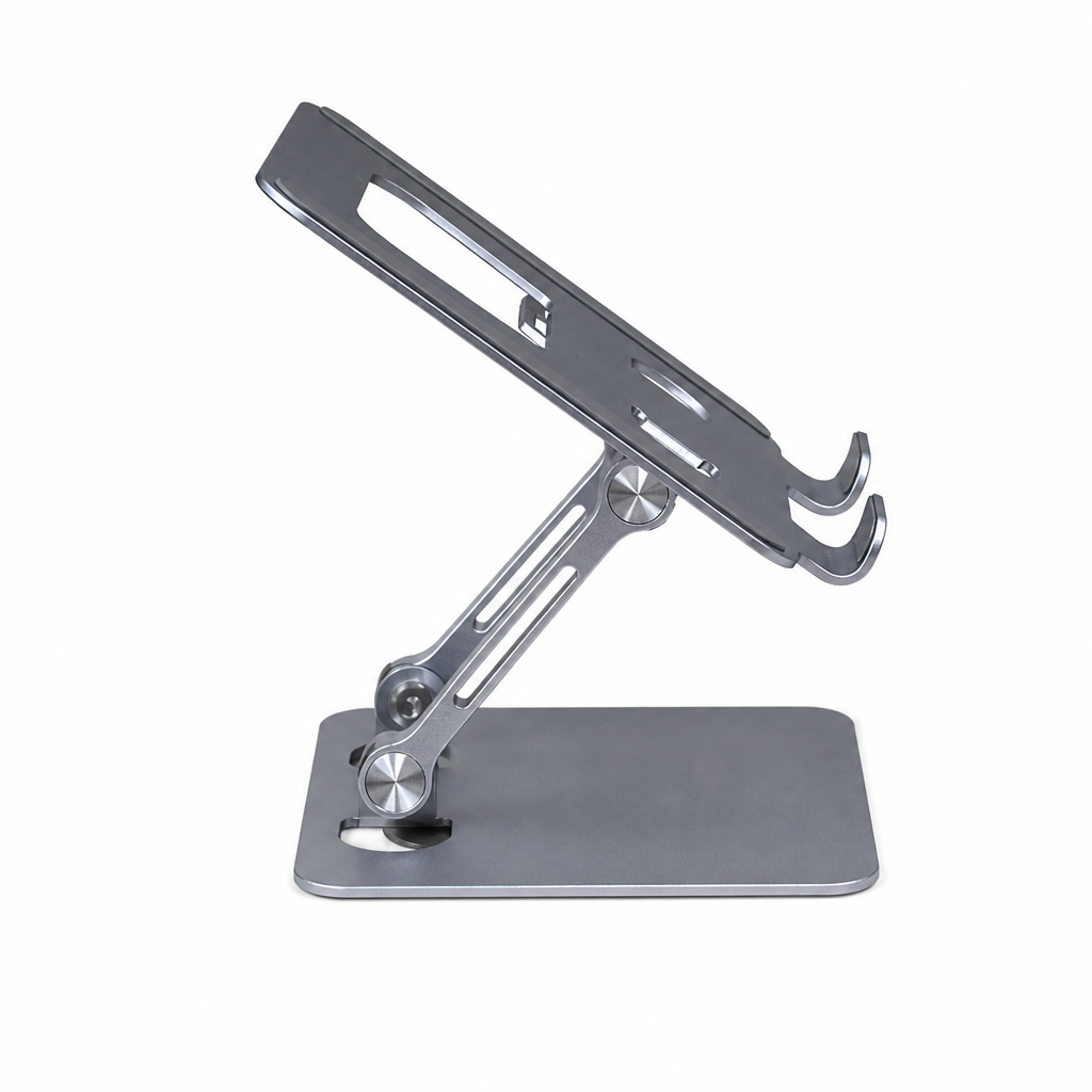 J185 Adjustable Tablet Stand – Foldable Aluminum Desk Holder for iPad & Tablets
