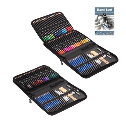96 Pieces Professional Drawing Kit – Complete Art & Sketching Set for Beginners & Artists