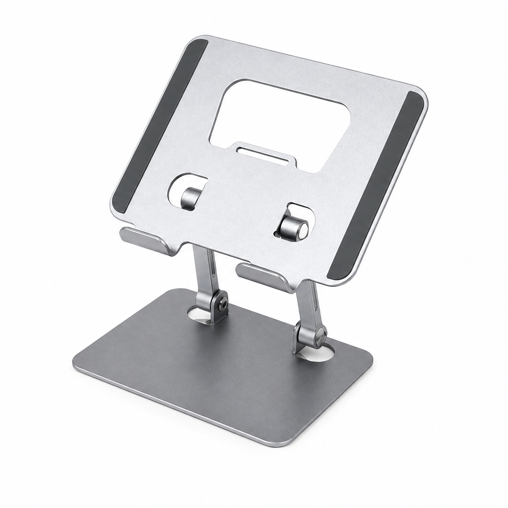 J185 Adjustable Tablet Stand – Foldable Aluminum Desk Holder for iPad & Tablets