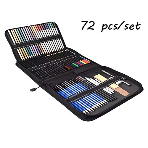 72 Pieces Professional Drawing Kit – Complete Sketching & Art Set for Beginners & Artists