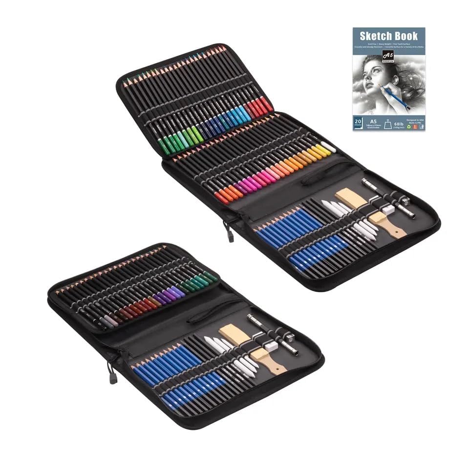 96 Pieces Professional Drawing Kit – Complete Art & Sketching Set for Beginners & Artists