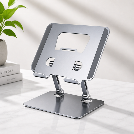 J185 Adjustable Tablet Stand – Foldable Aluminum Desk Holder for iPad & Tablets