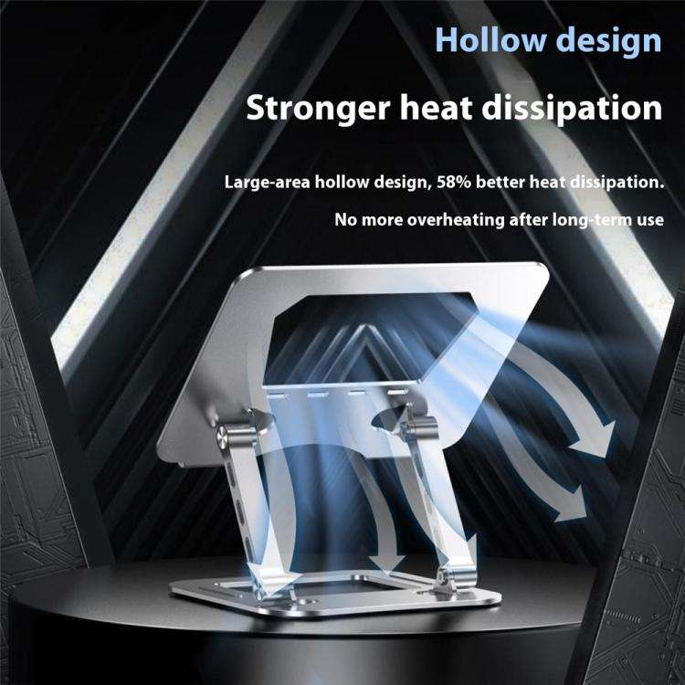 J22 Adjustable Aluminum Laptop Stand – Foldable, Ergonomic & Heat Dissipation Design
