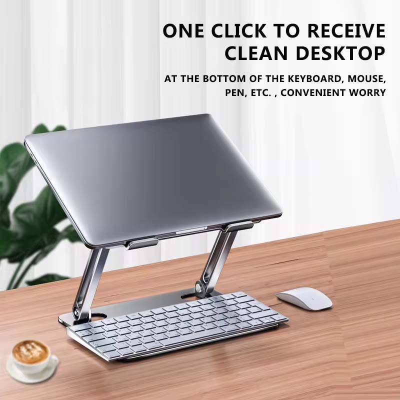 J22 Adjustable Aluminum Laptop Stand – Foldable, Ergonomic & Heat Dissipation Design