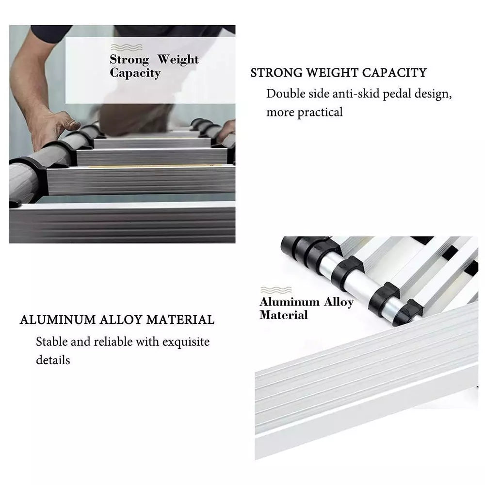 Aluminium Telescopic Ladder Multipurpose Step Ladder for Home & Outdoor