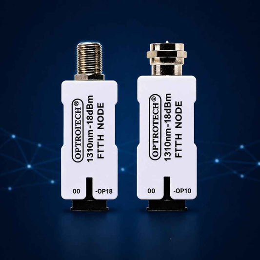 FTTH Node 1310nm -18dBm | Optrotech Male & Female Optical Fiber Node for CATV & FTTH Networks
