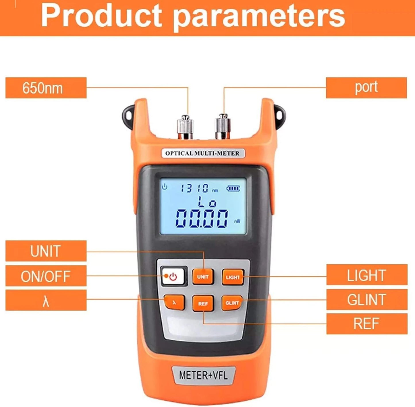 Optrotech OTT-300 W Optical Power Meter | FTTH Fiber Tester with VFL Support